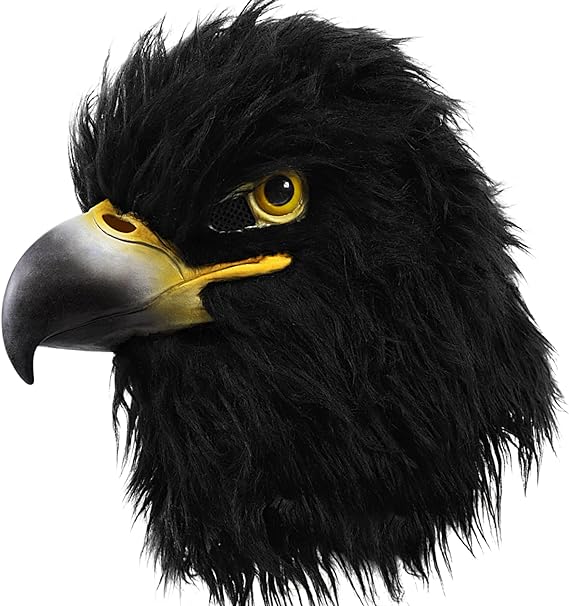 kepala masker silikon elang hitam