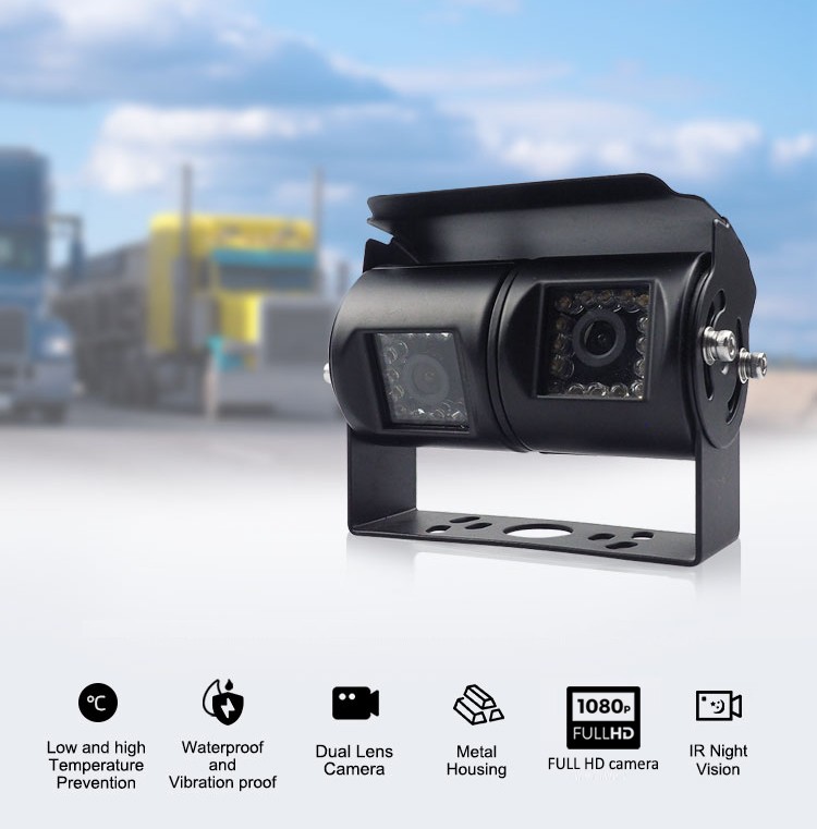 Kamera ganda berkualitas tinggi untuk transportasi, kargo, atau mesin kerja
