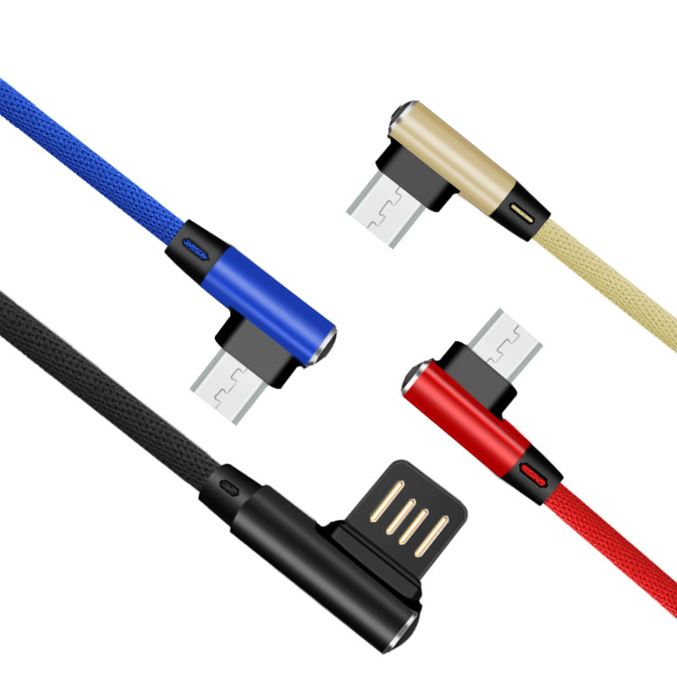 Kabel micro USB dengan desain 90