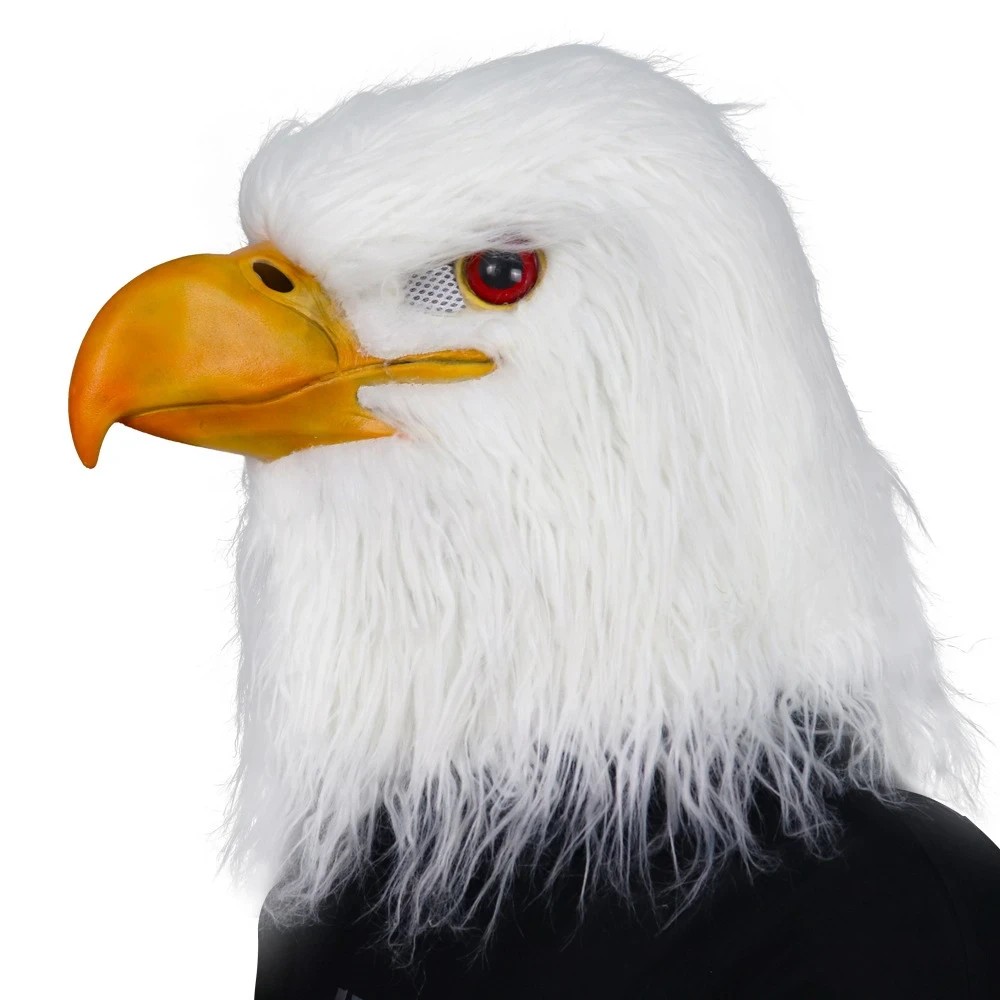 masker silikon kepala elang putih