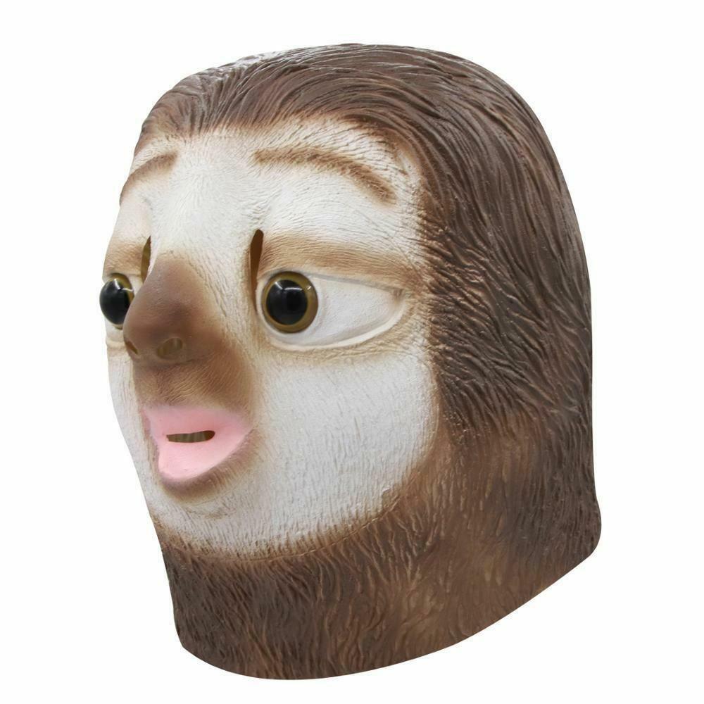 Masker lateks silikon kepala wajah sloth