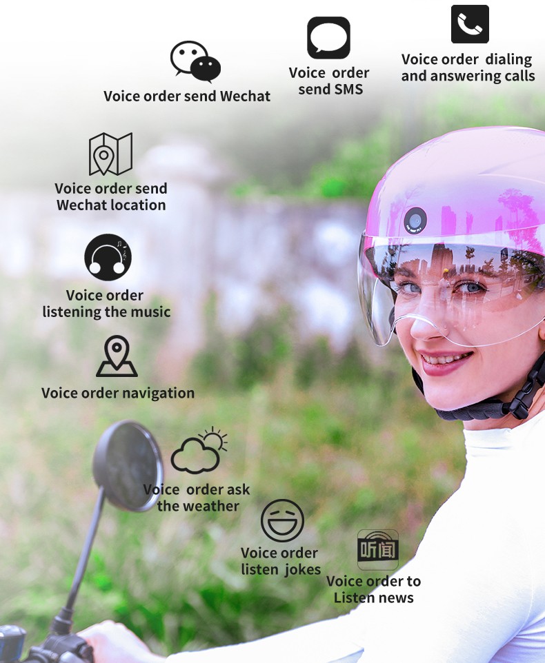 asisten suara AI helm sepeda pintar