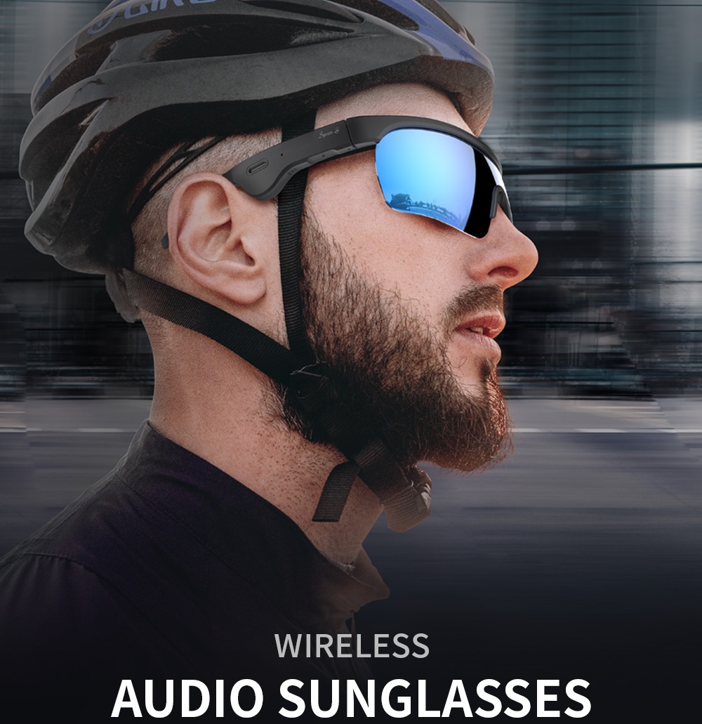 Kacamata audio pintar kacamata bluetooth olahraga untuk mendengarkan musik