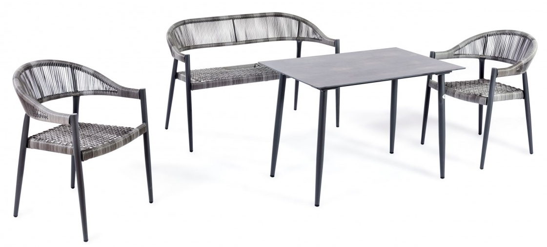 set tempat duduk rotan minimalis elegan modern