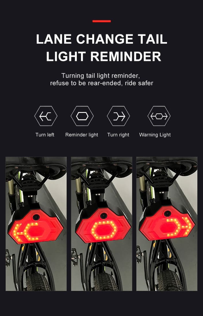 lampu belakang sepeda dengan lampu sein + kamera