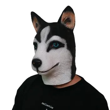 Anjing husky - Topeng karnaval menghadap kepala