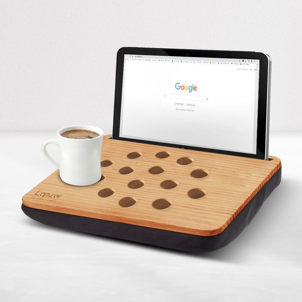 alas untuk tablet iPad - terbuat dari kayu + bantal