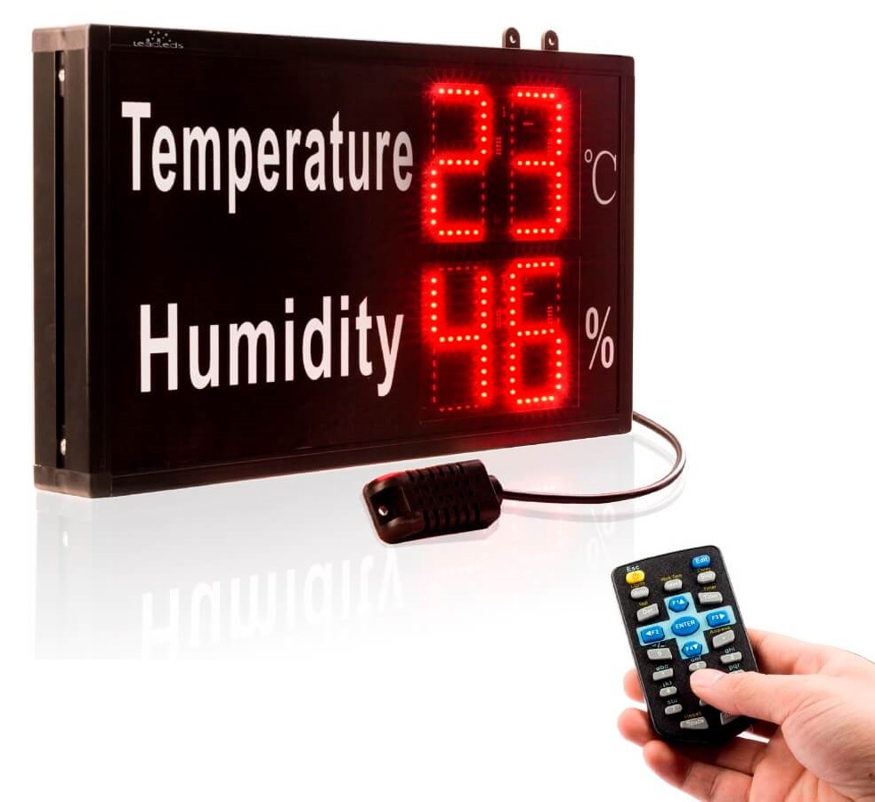 Panel es dengan pengukur suhu dan kelembaban