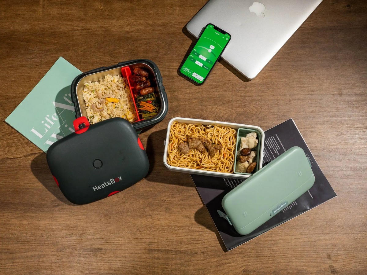 Kotak makan siang pemanas portabel HeatsBox STYLE+
