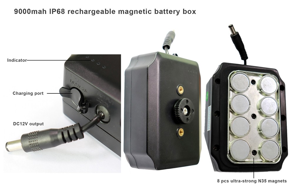 Baterai magnetik 9000 mAh memberi daya pada kamera belakang