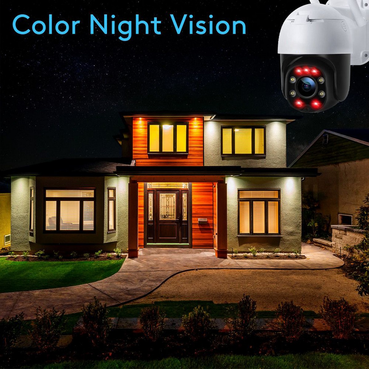 kamera keamanan ip night vision - led inframerah berwarna
