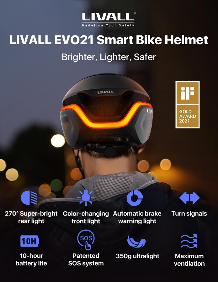 Helm sepeda SMART - Livall EVO21