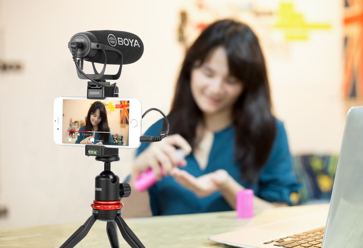 mikrofon kondensor boya untuk kamera foto