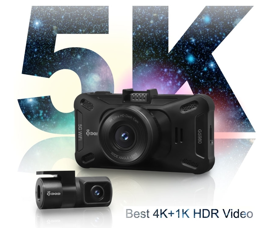 dasbor cam terbaik 4k 5k kamera mobil ganda DOD GS980D