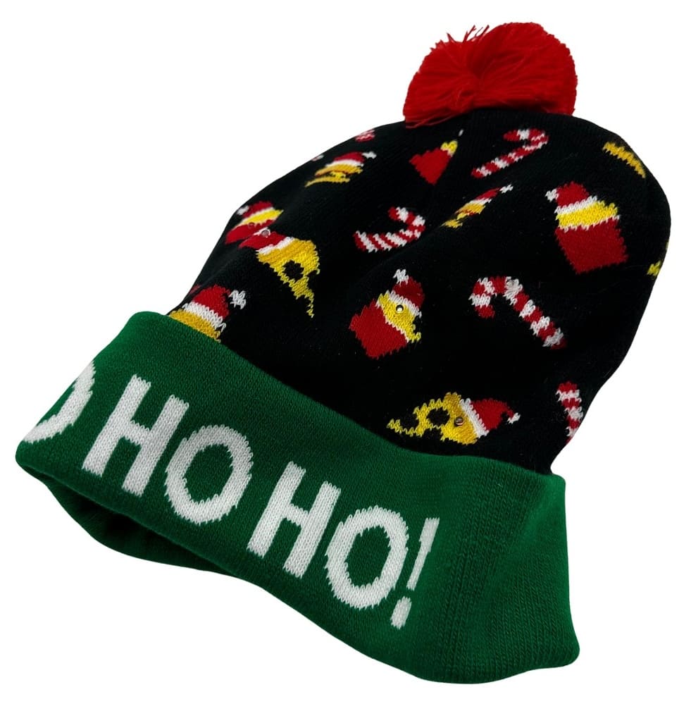 Topi LED Natal bersinar dengan kehangatan musim dingin rajutan