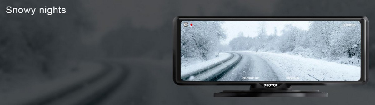 kamera mobil terbaik duovox v9 - hujan salju