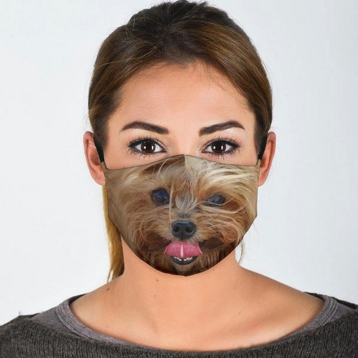 masker wajah yorkshire terrier