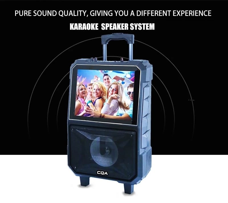 mesin karaoke mengatur penggunaan di rumah dengan mikrofon nirkabel