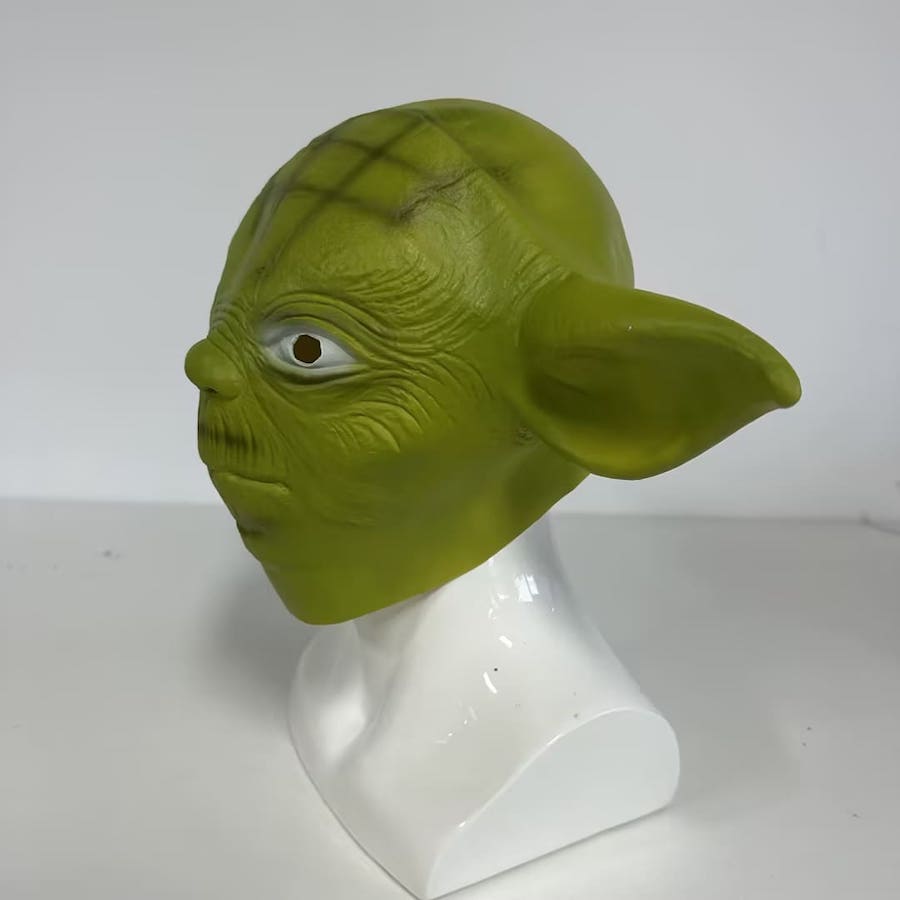 Masker Wajah Star Wars - Lateks Hijau Yoda