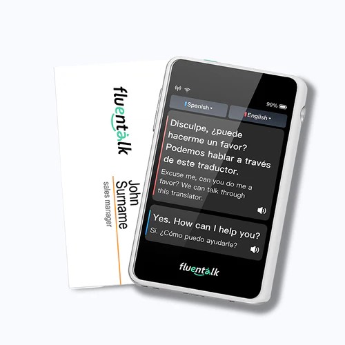 Fluentalk T1 mini - Ukuran kartu Visa dengan layar HD 2,8".