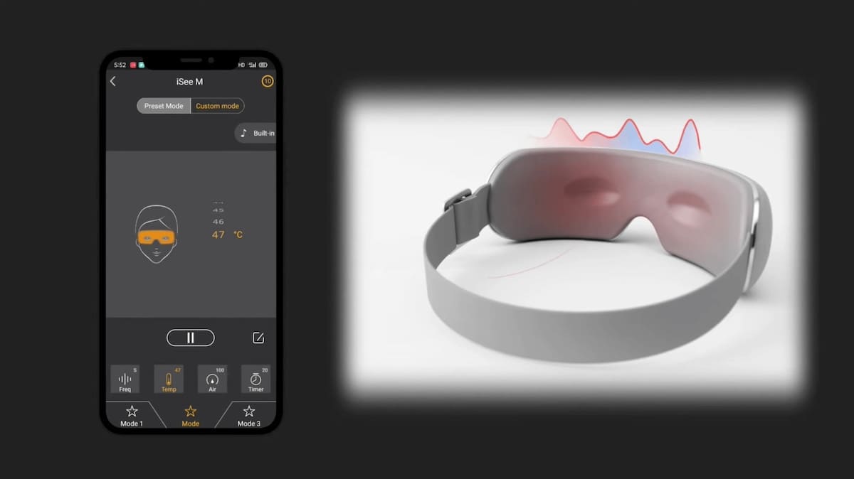 Kacamata getar dengan teknologi pintar dan koneksi Bluetooth