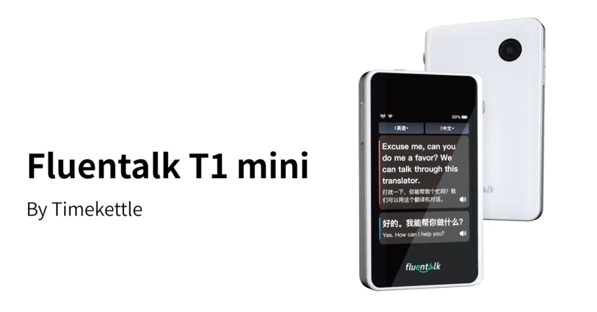 Fluentalk T1 mini Timekettle - penerjemah perjalanan portabel