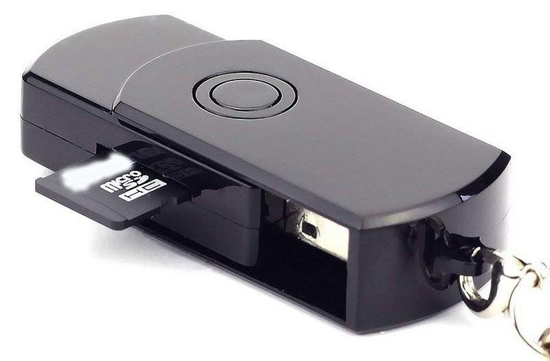 Kamera kunci mata-mata tersembunyi USB dengan dukungan kartu SD/TF hingga 32 GB