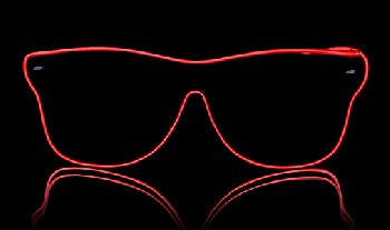 kacamata hitam merah