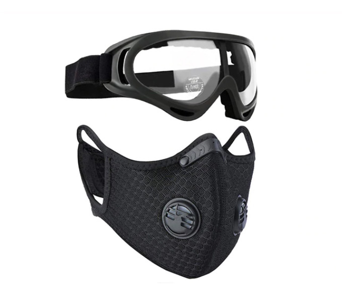 kacamata dan masker anti virus melawan covid19