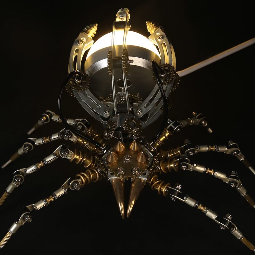 Model 3D dari logam puzzle laba-laba