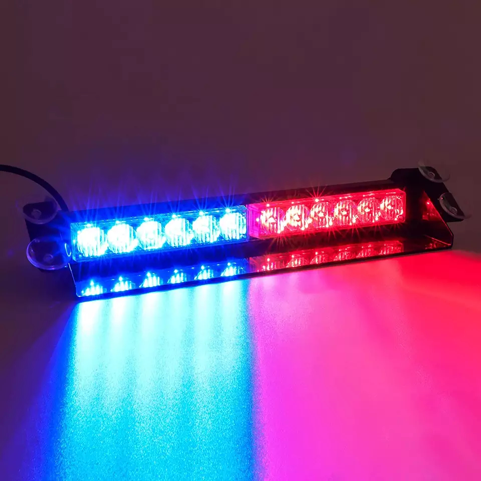 Suar strobo LED berkedip (lampu) untuk mobil dengan kemungkinan untuk mengubah warna dan gaya berkedip