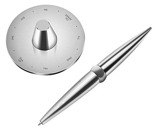 pena stainless steel perak dengan dasar magnet