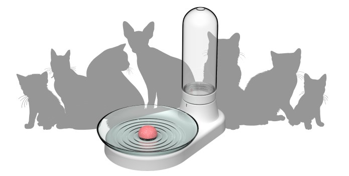 tangki air untuk kucing - baki otomatis