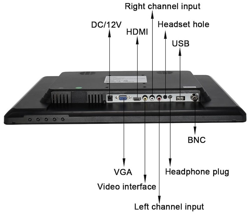 Monitor LCD 19 inci dengan resolusi kamera bnc 1440 x 900 px